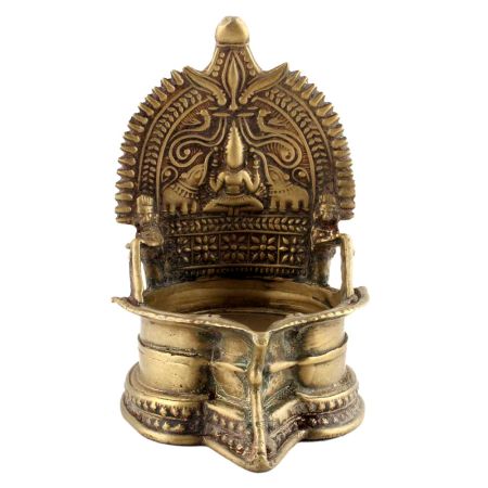 Traditional Handmade Oil lamps With Laxmi Kalash And Flowers